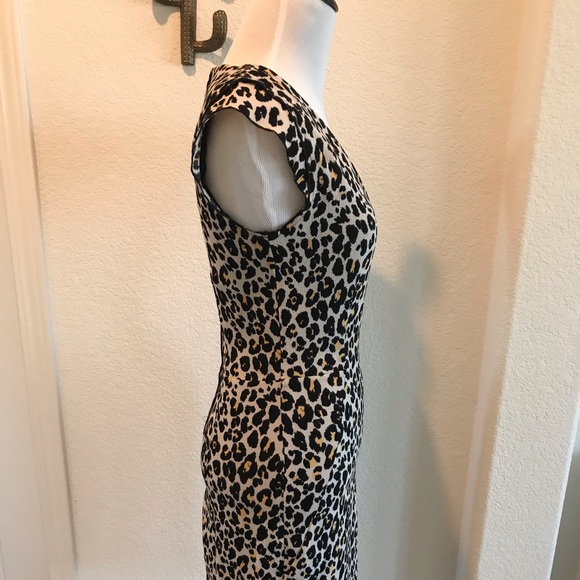 H&M Sz 4 Leopard print Wiggle Dress - Picture 2 of 7